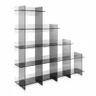 Smoke wall book Sfera3 L180 x H180 x P30 cm, made in Italy Viadurini