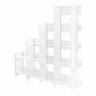 Sphere3 L180 x H180 x P30 cm transparent bookcase, made in Italy Viadurini