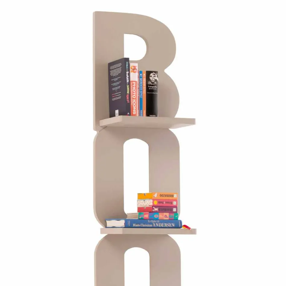 Wall bookcase with a handmade design in Italy 3 Nicla shelves Viadurini