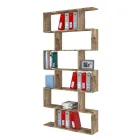 Vertical Design Wall Bookcase Living Room in Wood 3 Finishes - Minetta Viadurini