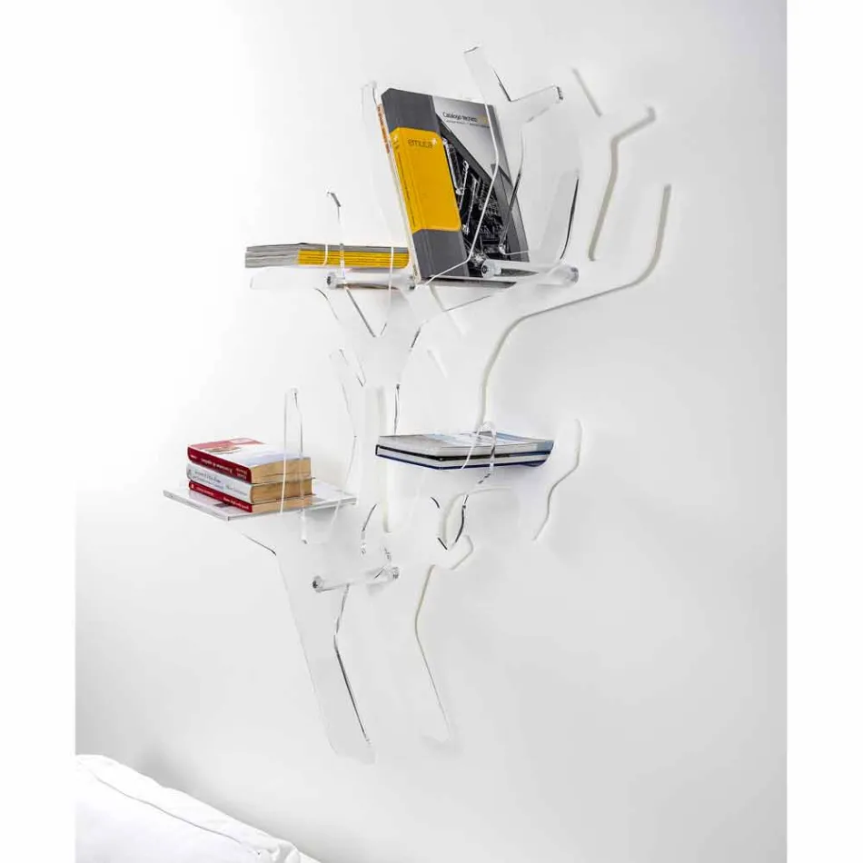 Contemporary white wall shelf Carol, made in Italy Viadurini