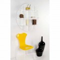 White wall mounted bookcase Gio with a modern design, made in Italy