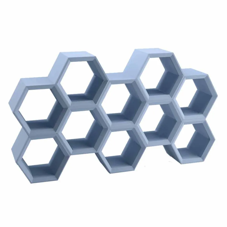 Slide Hexa colored wall bookcase made in Italy Viadurini