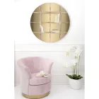Round Wall Bookcase in Gold or Silver Plexiglass Made in Italy - Lizzy Viadurini