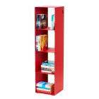 Modern Floor Bookcase Iron Black, Red, White or Gray Made in Italy - Pls Viadurini