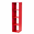 Modern Floor Bookcase Iron Black, Red, White or Gray Made in Italy - Pls Viadurini