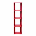 Modern Floor Bookcase Iron Black, Red, White or Gray Made in Italy - Pls Viadurini