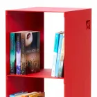 Modern Floor Bookcase Iron Black, Red, White or Gray Made in Italy - Pls Viadurini