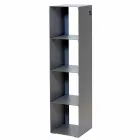 Modern Floor Bookcase Iron Black, Red, White or Gray Made in Italy - Pls Viadurini