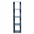 Modern Floor Bookcase Iron Black, Red, White or Gray Made in Italy - Pls Viadurini