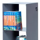 Modern Floor Bookcase Iron Black, Red, White or Gray Made in Italy - Pls Viadurini