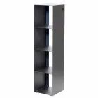 Modern Floor Bookcase Iron Black, Red, White or Gray Made in Italy - Pls Viadurini