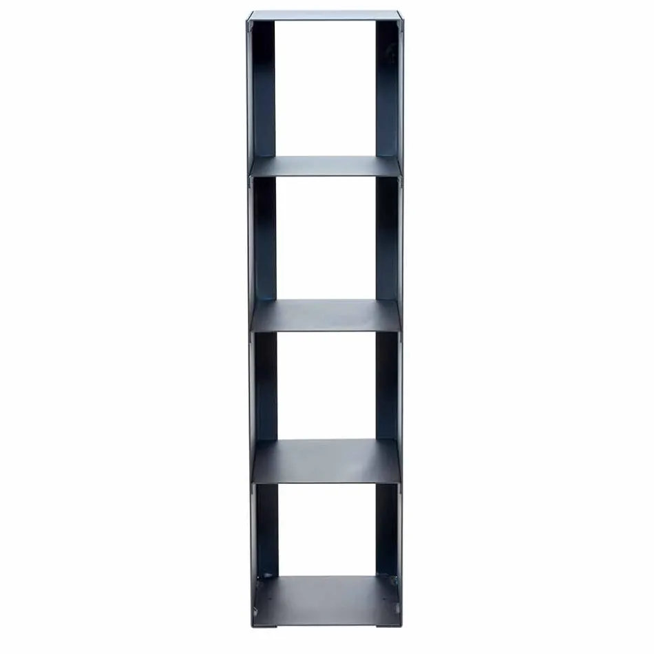 Modern Floor Bookcase Iron Black, Red, White or Gray Made in Italy - Pls Viadurini