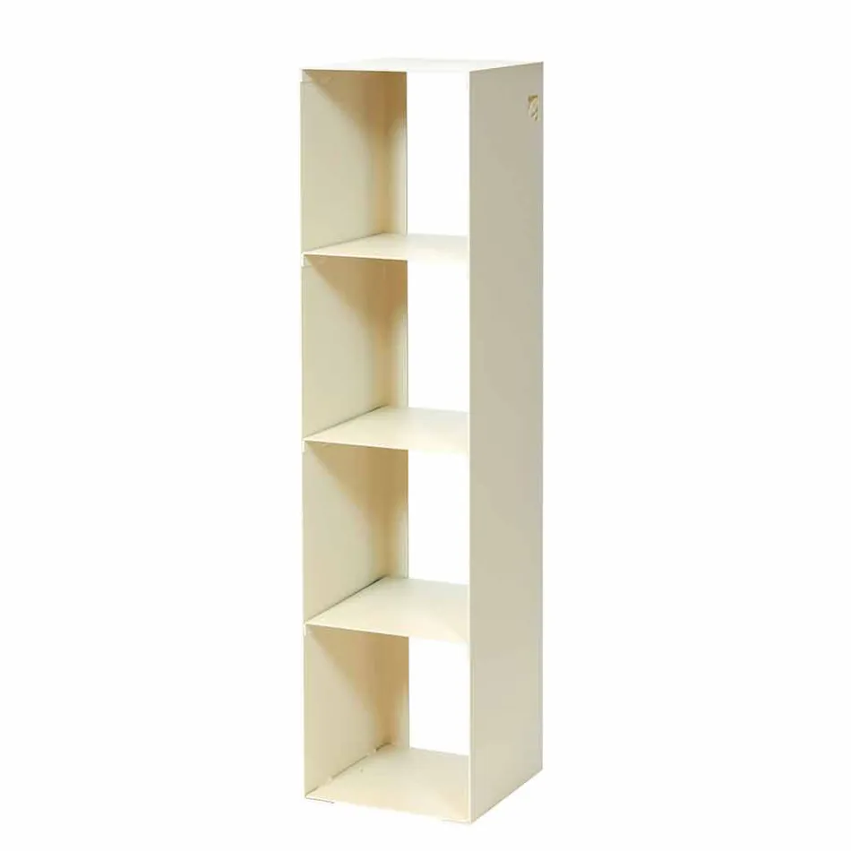 Modern Floor Bookcase Iron Black, Red, White or Gray Made in Italy - Pls Viadurini