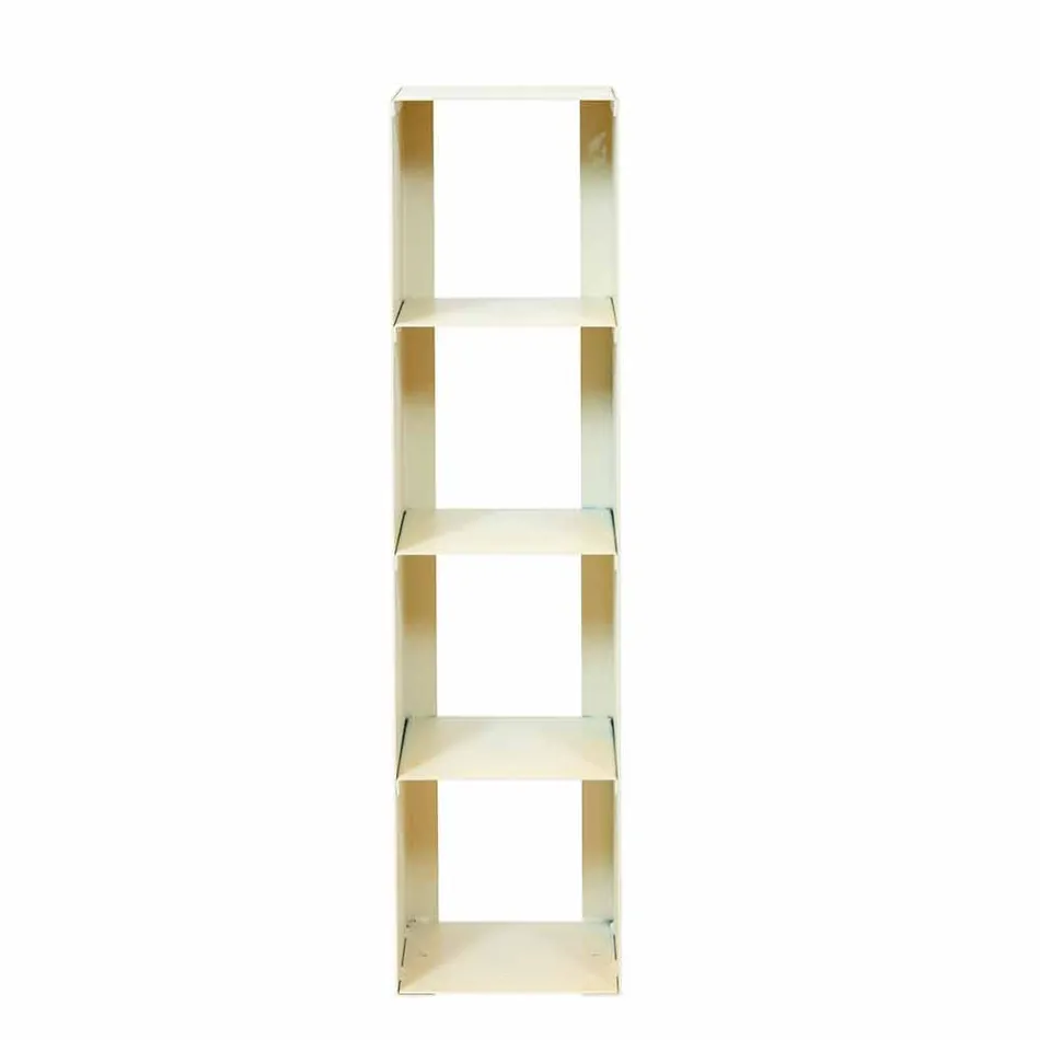 Modern Floor Bookcase Iron Black, Red, White or Gray Made in Italy - Pls Viadurini