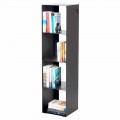 Modern Floor Bookcase in Black, Red, White, Gray Iron Made in Italy - Cauro