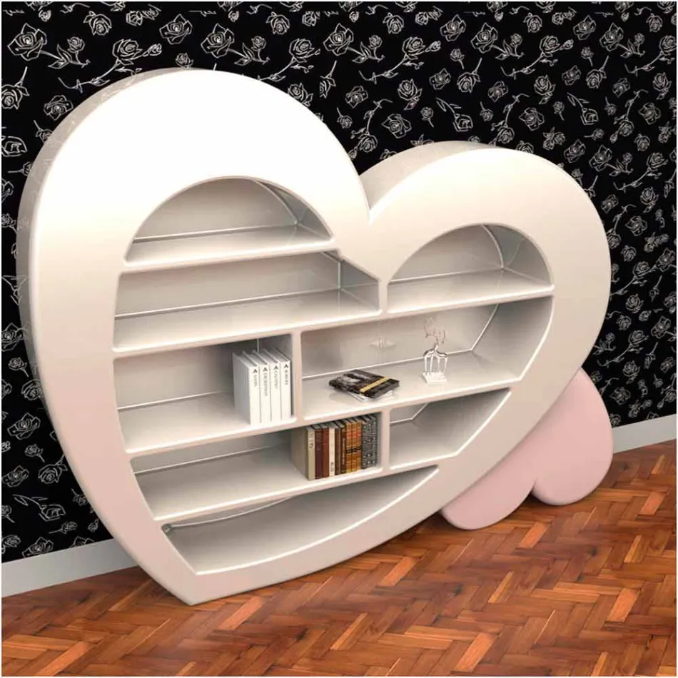 Library Design in Adamantx® Heart Made in Italy Viadurini