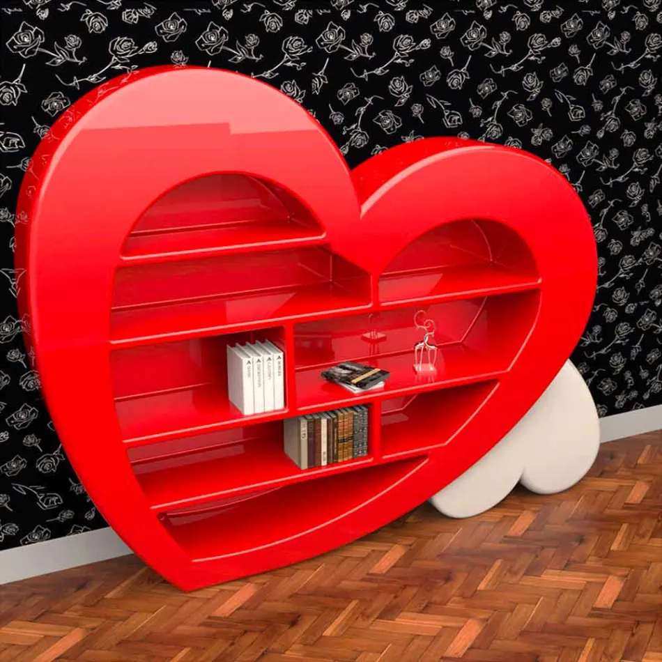 Library Design in Adamantx® Heart Made in Italy Viadurini