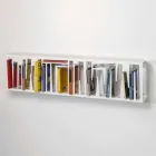 Modern Design Wall Bookcase in White Metal Made in Italy - Bolivia Viadurini
