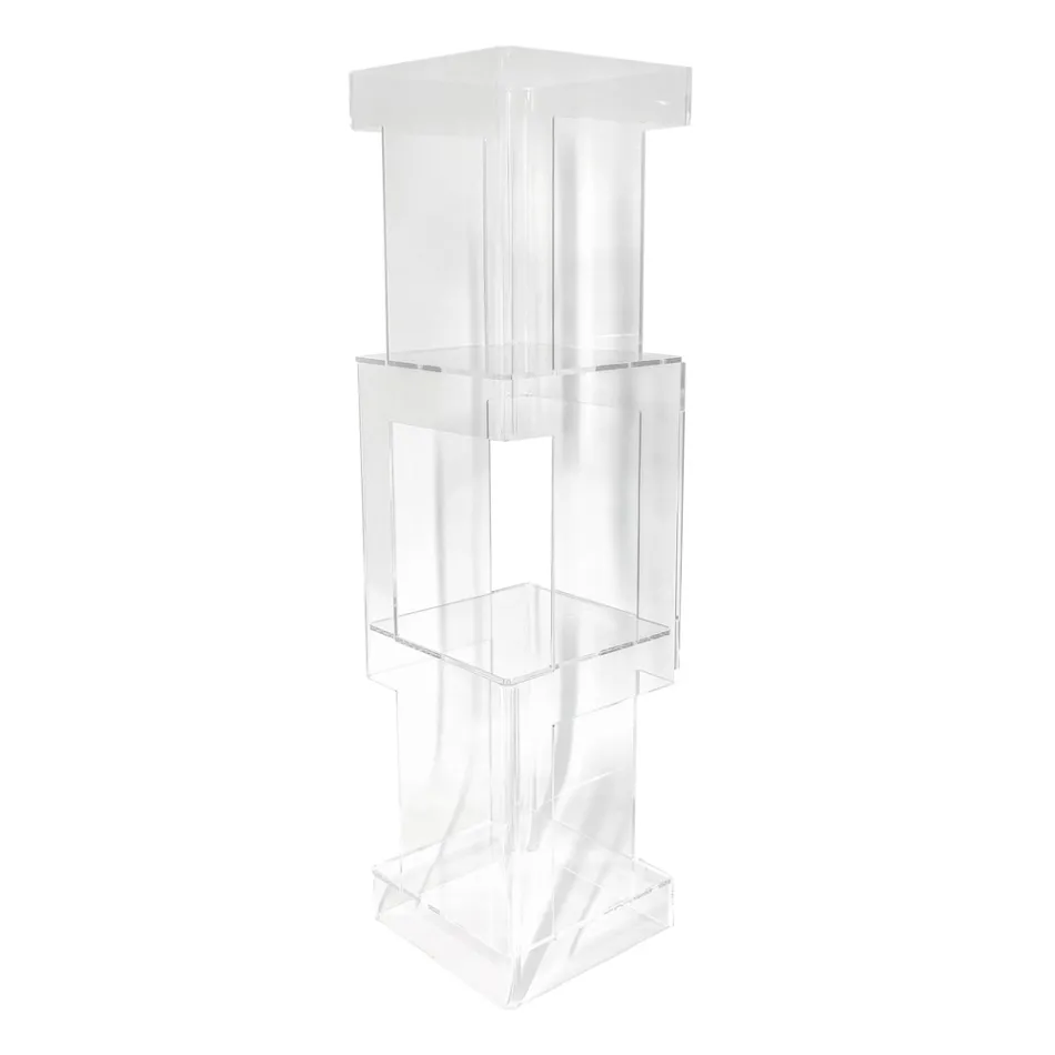 Freestanding Bookcase in Transparent or Smoked Acrylic Crystal - Icaria Viadurini