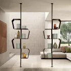 Painted Metal Bookcase with Adjustable Legs Made in Italy - Fernanda Viadurini