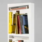 Modern Floor Bookcase with White Metal Shelves Made in Italy - Bolivia Viadurini