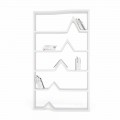 Modern design freestanding bookcase Darwin, made in Italy