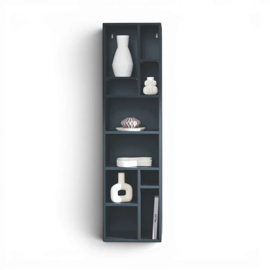 Vertical Bookcase in Various Finishes Made in Italy - Siviglia Viadurini