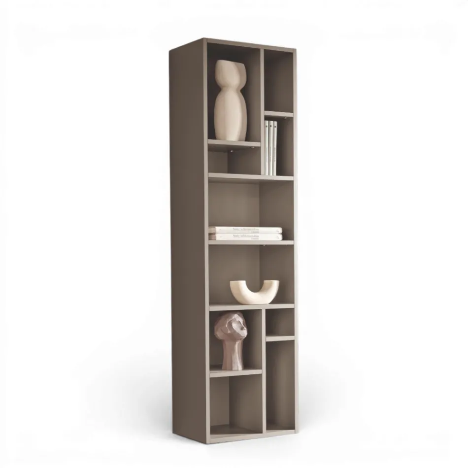 Vertical Bookcase in Various Finishes Made in Italy - Siviglia Viadurini