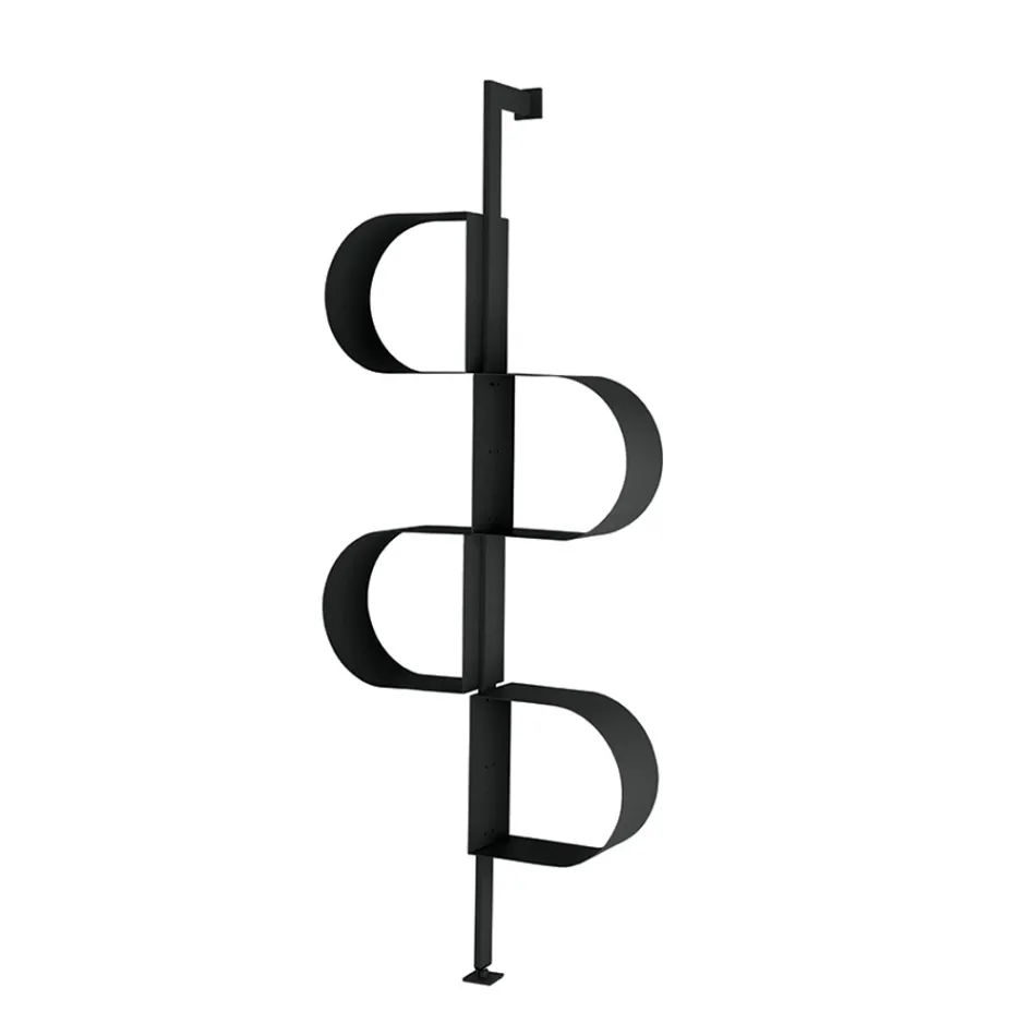 Fatima Painted Metal Vertical Bookcase with Adjustable Legs Viadurini