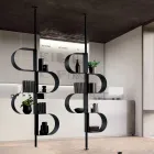 Fatima Painted Metal Vertical Bookcase with Adjustable Legs Viadurini