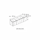 Wall Hanging Sideboard in Matt White Wood and Mirrored Glasses - Senese Viadurini