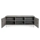 Sideboard with 2 Doors and 2 Central Open Compartments in Melamine Made in Italy - Minnie Viadurini