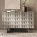 Sideboard with 2 Doors in MDF Covered in Lacquered PVC Made in Italy - Dorotea Viadurini