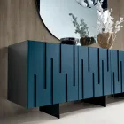 Sideboard with 3 Push-Pull Doors in MDF Made in Italy - Fabrizia Viadurini