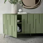 Sideboard with 3 Push-Pull Doors in MDF Made in Italy - Fabrizia Viadurini