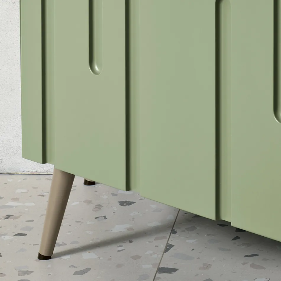 Sideboard with 3 Push-Pull Doors in MDF Made in Italy - Fabrizia Viadurini