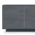 Sideboard with Doors in HPL Laminate Stone Effect Made in Italy - Fiorenza Viadurini