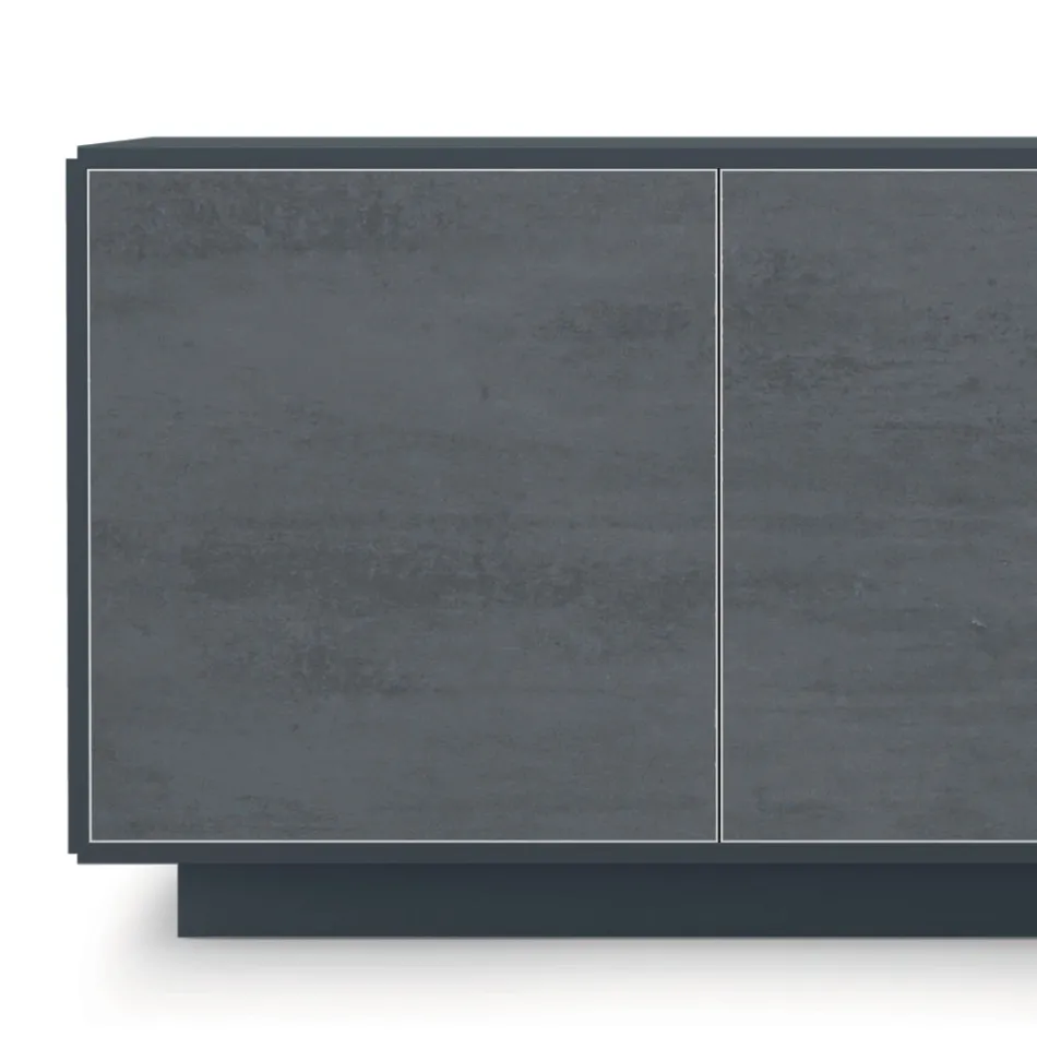 Sideboard with Doors in HPL Laminate Stone Effect Made in Italy - Fiorenza Viadurini