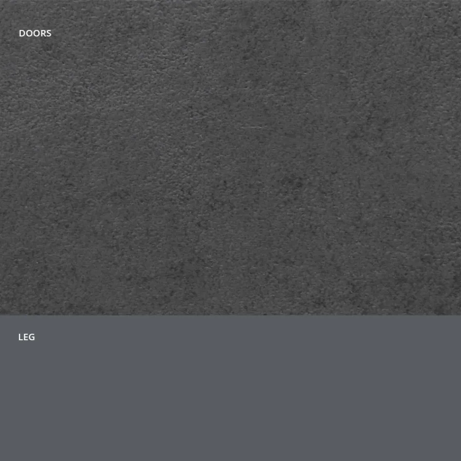 Sideboard with Doors in HPL Laminate Stone Effect Made in Italy - Fiorenza Viadurini