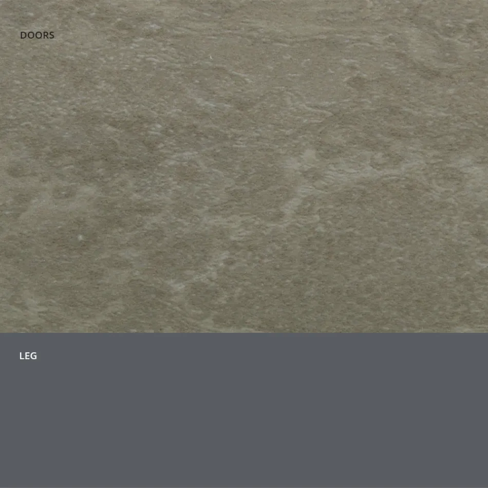 Sideboard with Doors in HPL Laminate Stone Effect Made in Italy - Fiorenza Viadurini