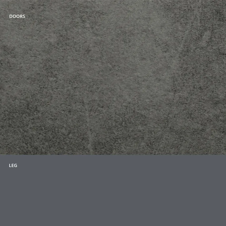 Sideboard with Doors in HPL Laminate Stone Effect Made in Italy - Fiorenza Viadurini