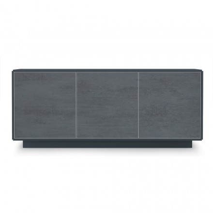 Sideboard with Doors in HPL Laminate Stone Effect Made in Italy - Fiorenza Viadurini