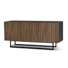 Estella Indoor Sideboard with Laminated Body and PVC-Covered MDF Doors Viadurini