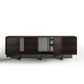 Wooden Sideboard with Glass Structure Made in Italy - Azuki