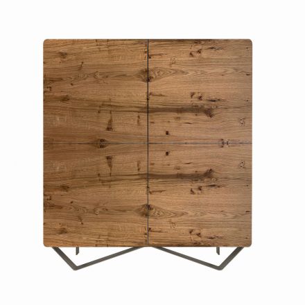 Living room sideboard in Mdf with 2 feet support Made in Italy - Rosalba Viadurini