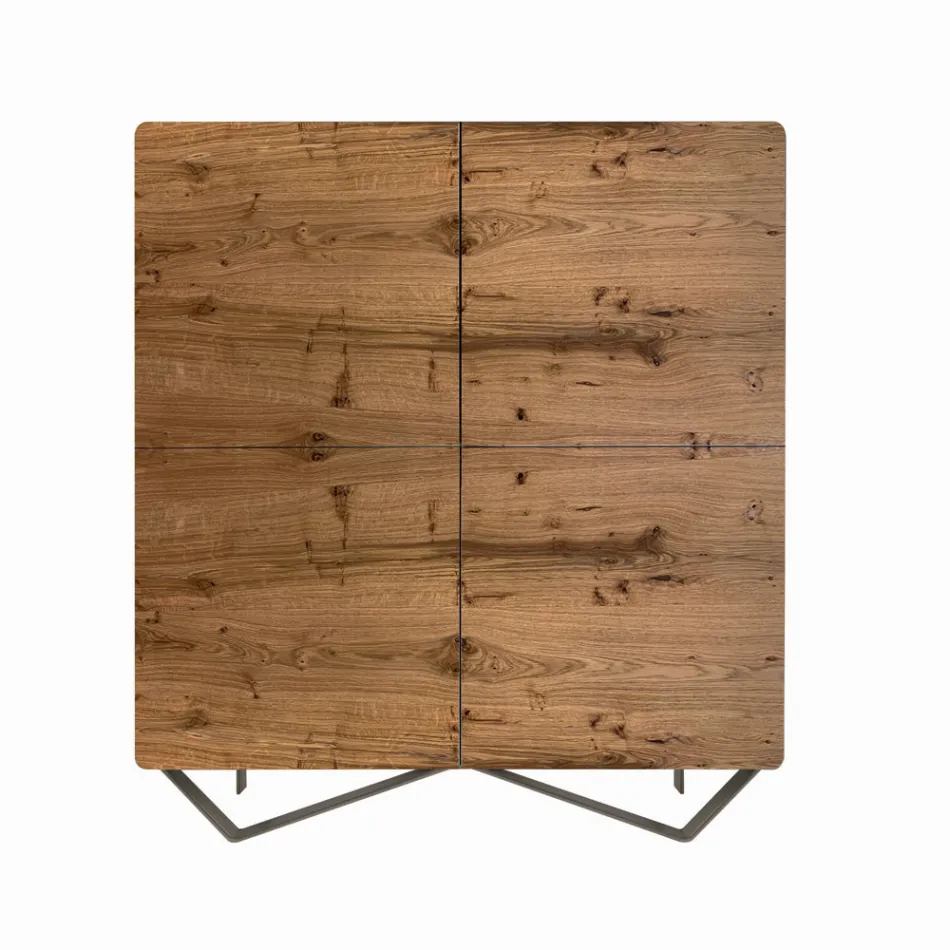 Living room sideboard in Mdf with 2 feet support Made in Italy - Rosalba Viadurini