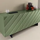 Living Room Sideboard with 3 MDF Doors Available in Various Finishes - Elettra Viadurini