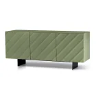 Living Room Sideboard with 3 MDF Doors Available in Various Finishes - Elettra Viadurini