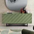 Living Room Sideboard with 3 MDF Doors Available in Various Finishes - Elettra